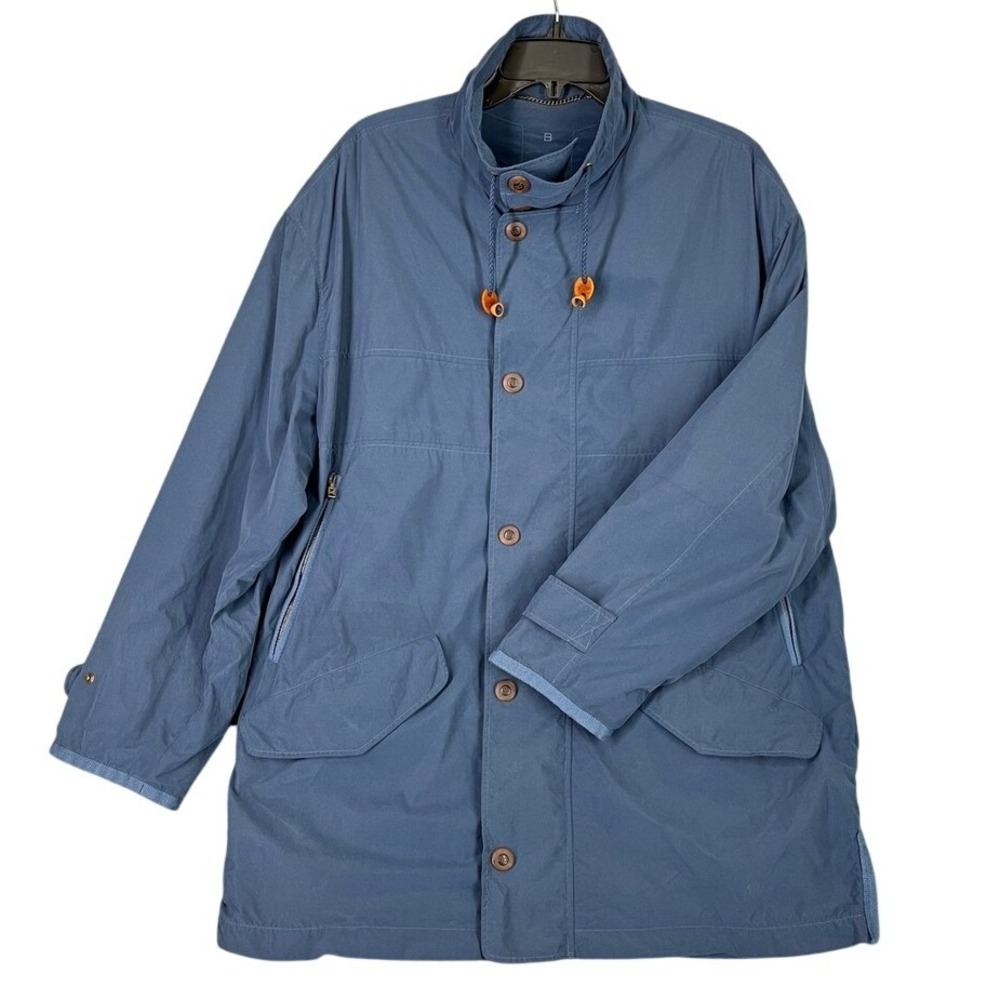 Bogner Jacket Mens L Blue‎ Lightweight Parka Hooded Rain Shell Premium Vintage